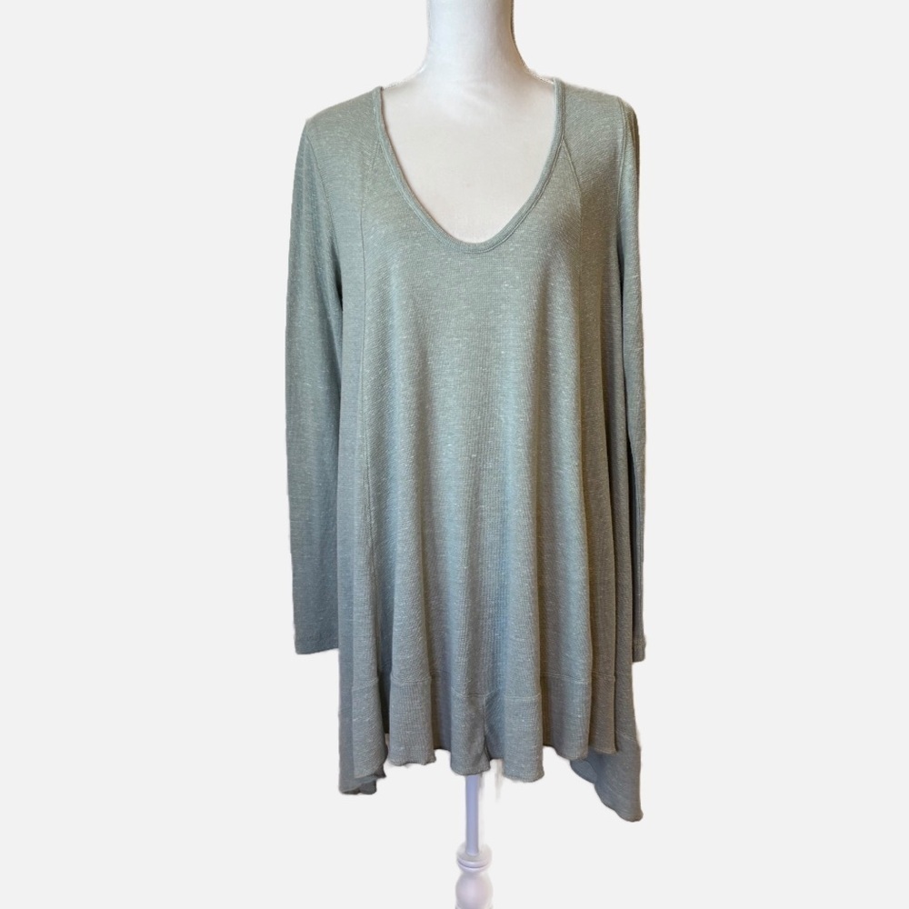 Free People We the Free Oversized Thermal Tunic Sage Green Women’s Small